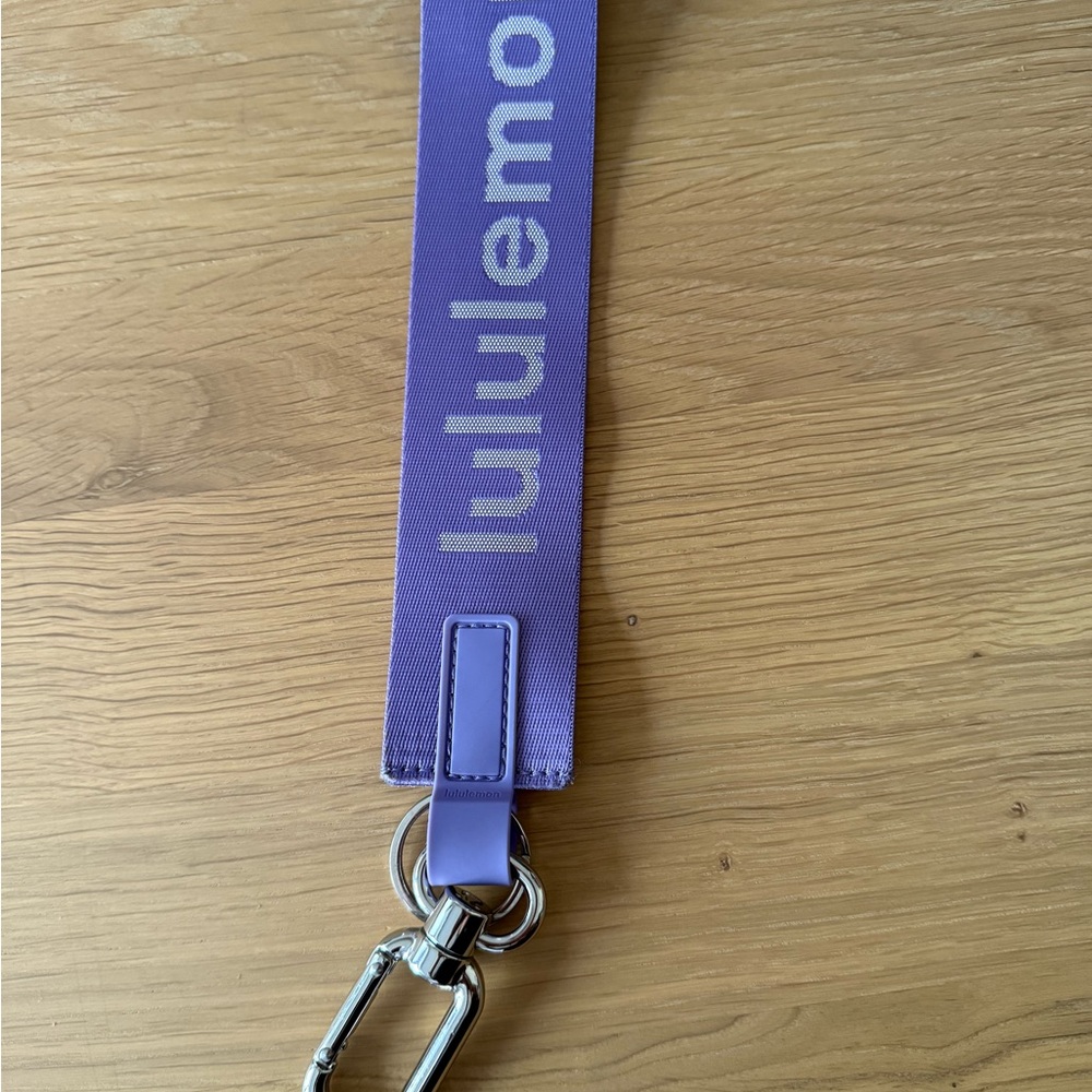 Lululemon Never Lost Keychain Lavendar/White Opal